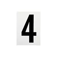 Waterproof Wheelie Bin Black Number 4 Sticker