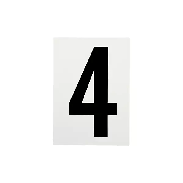Waterproof Wheelie Bin Black Number 4 Sticker