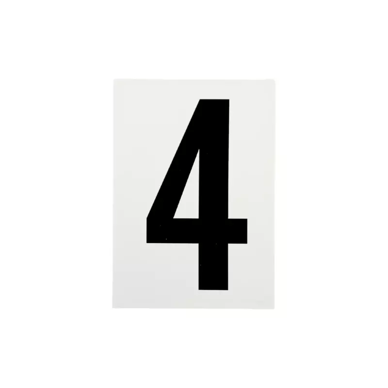 Waterproof Wheelie Bin Black Number 4 Sticker