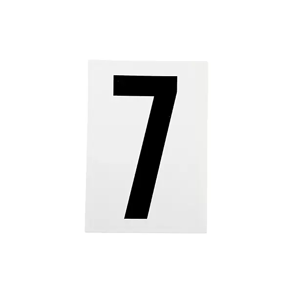 Waterproof Wheelie Bin Black Number 7 Sticker