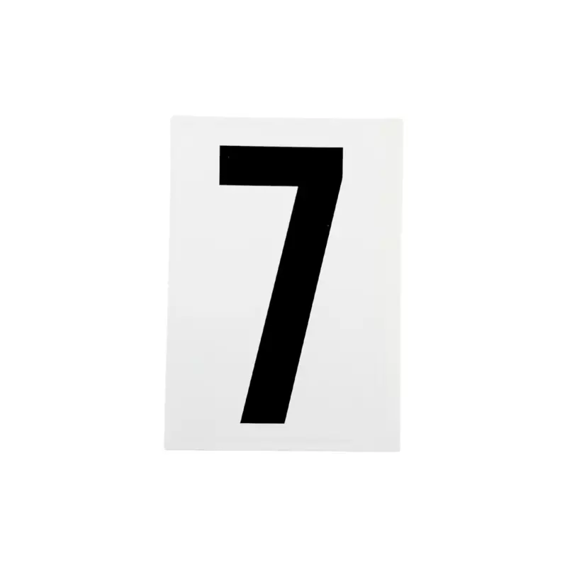 Waterproof Wheelie Bin Black Number 7 Sticker