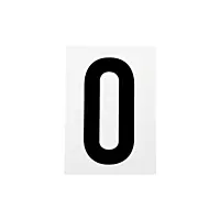 Waterproof Wheelie Bin Black Number 0 Sticker