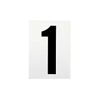 Waterproof Wheelie Bin Black Number 1 Sticker