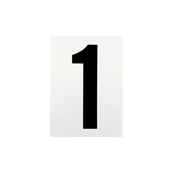 Waterproof Wheelie Bin Black Number 1 Sticker