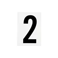 Waterproof Wheelie Bin Black Number 2 Sticker