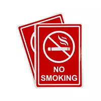 Pack of 3 No Smoking Self-Adhesive Labels 80x110mm