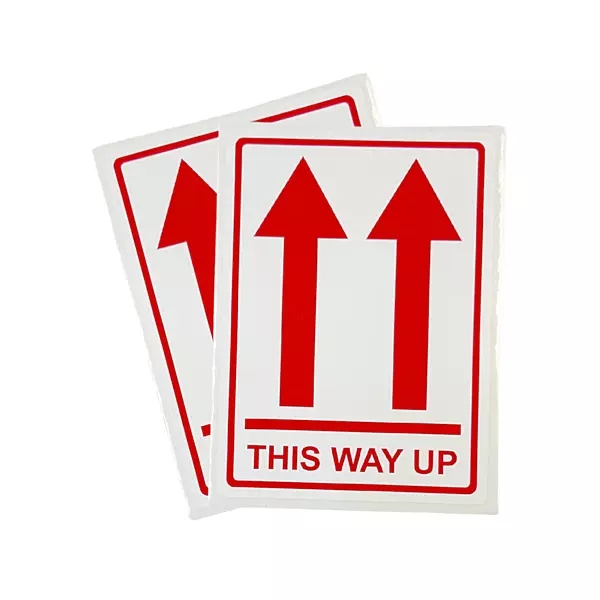 Pack of 3 This Way UP Self-Adhesive Labels 80x110mm