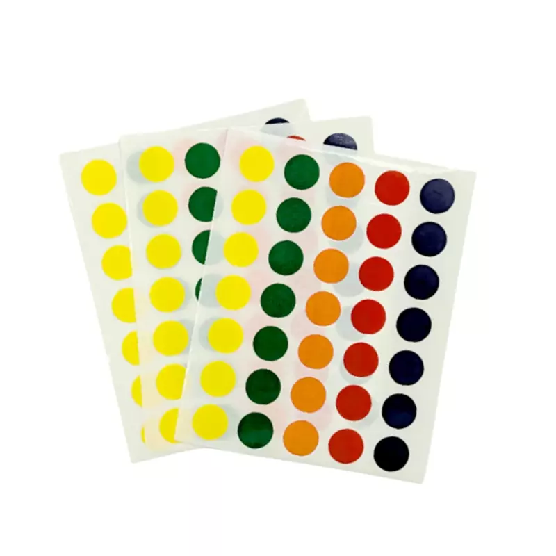 Pack of 105 Assorted 5 Colours 13mm Round Sticky Dots