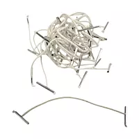 Pack of 100 Elastic White 140mm Metal End Treasury Tags