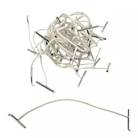 Pack of 100 Elastic White 152mm Metal End Treasury Tags