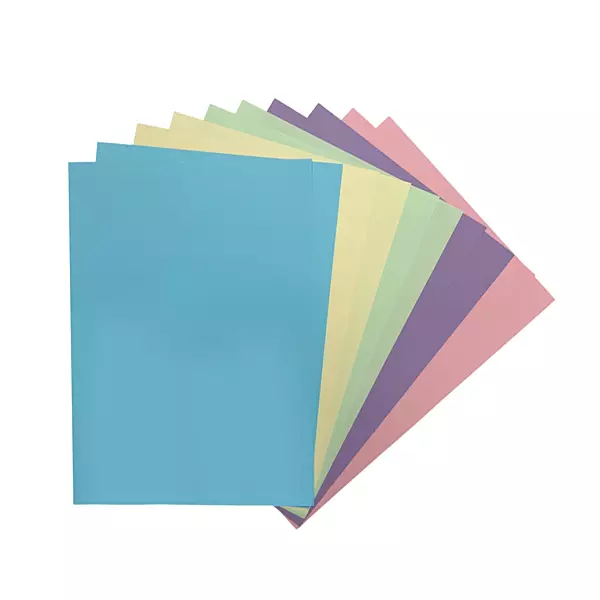 Pack of 100 A4 Assorted Pastel Coloured Paper 75gsm Sheets