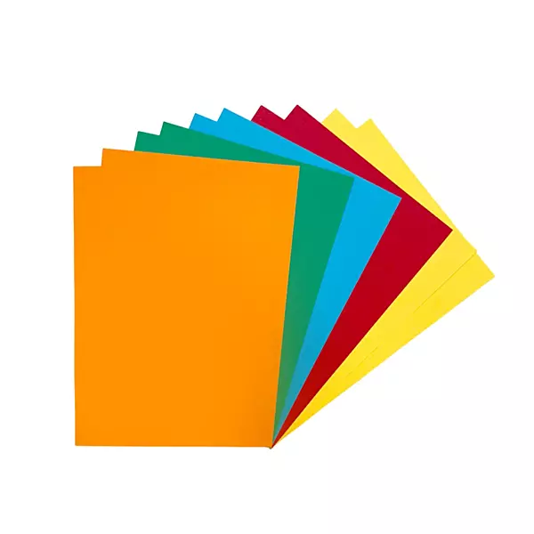Pack of 100 A5 Assorted Primary Coloured Paper 75gsm Sheets