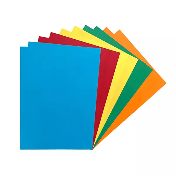 Pack of 100 A4 Assorted Primary Coloured Paper 75gsm Sheets