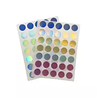 Pack of 70 Holographic 13mm Self-Adhesive Round Labels