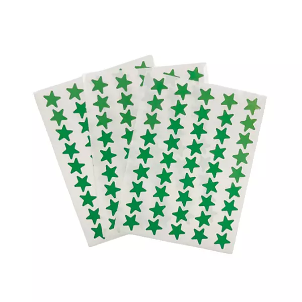 Pack of 135 Green Shiny 15mm Self-Adhesive Stars