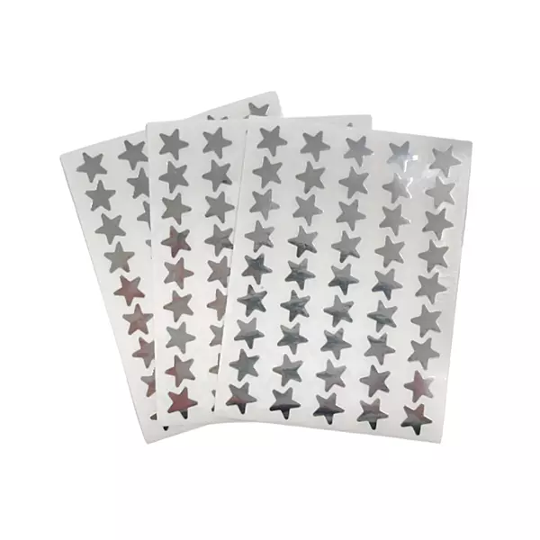 Pack of 135 Silver Foil 15mm Self-Adhesive Stars