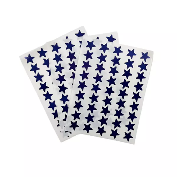 Pack of 135 Blue Foil 15mm Self-Adhesive Stars