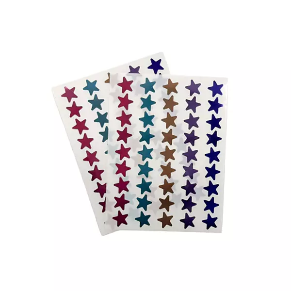 Pack of 90 Assorted Fashion Colours 15mm Self-Adhesive Shiny Stars
