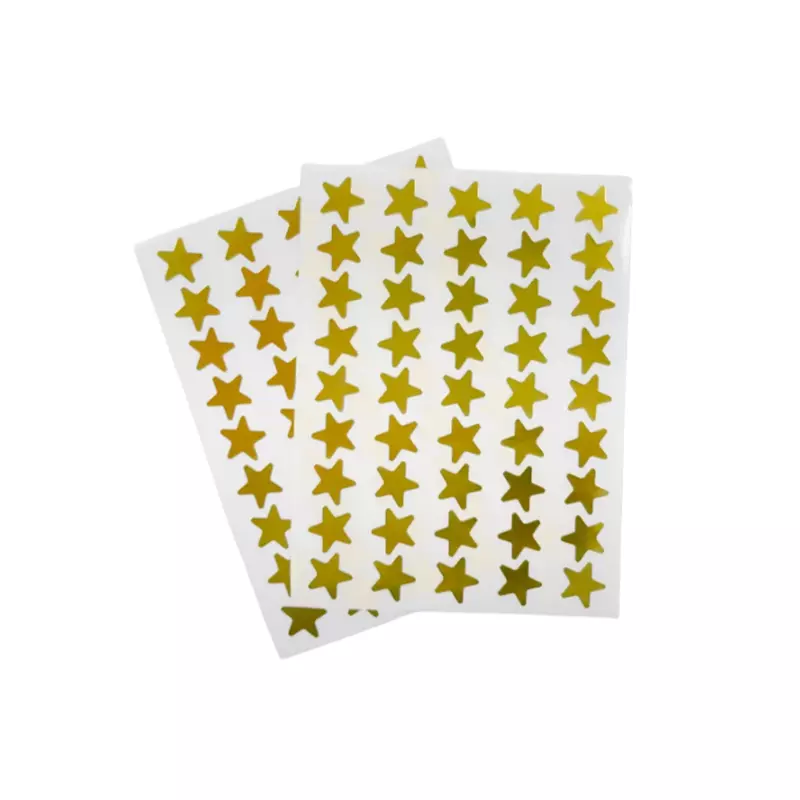 Pack of 90 Golden 15mm Self-Adhesive Shiny Stars