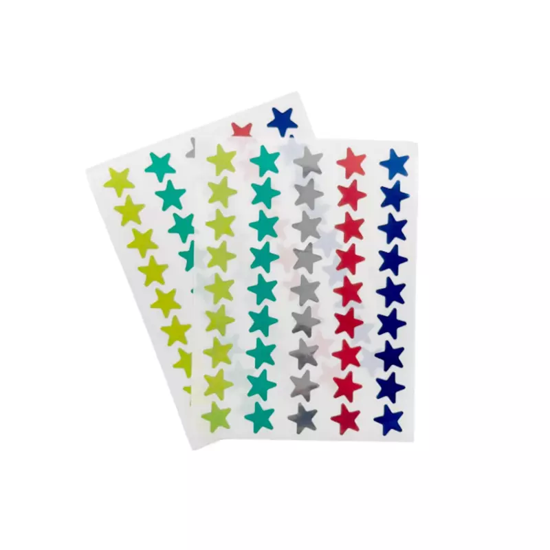 Pack of 90 Assorted Primary Colours 15mm Self-Adhesive Shiny Stars