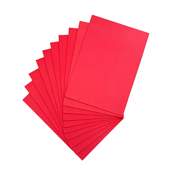 Pack of 10 A5 Red Coloured EVA Foam Sheets