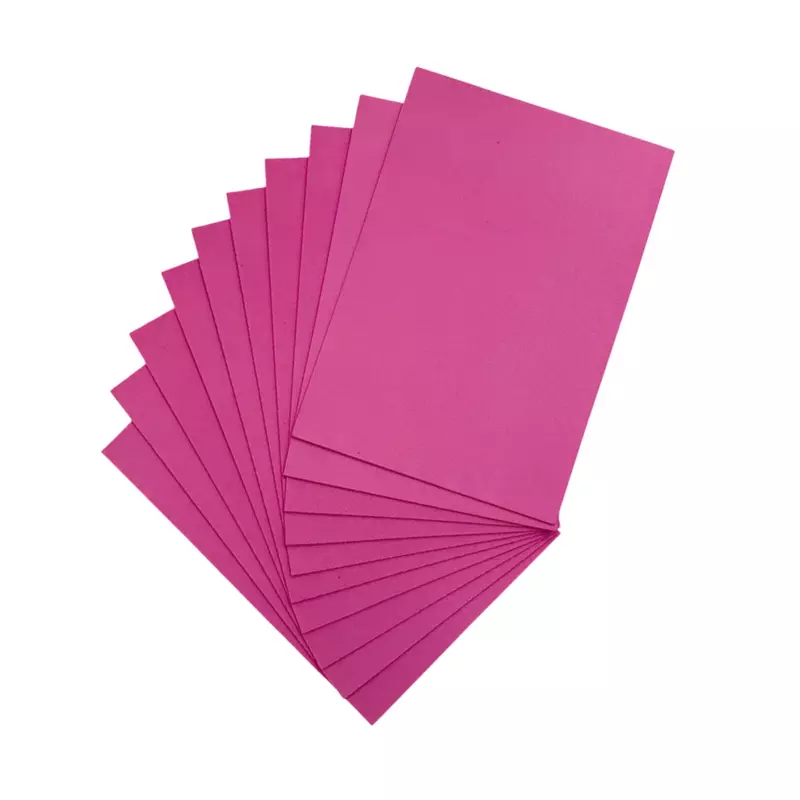 Pack of 10 A5 Hot Pink Coloured EVA Foam Sheets