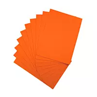 Pack of 10 A5 Orange Coloured EVA Foam Sheets