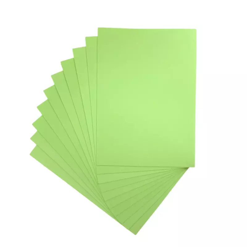 Pack of 10 A5 Light Green Coloured EVA Foam Sheets