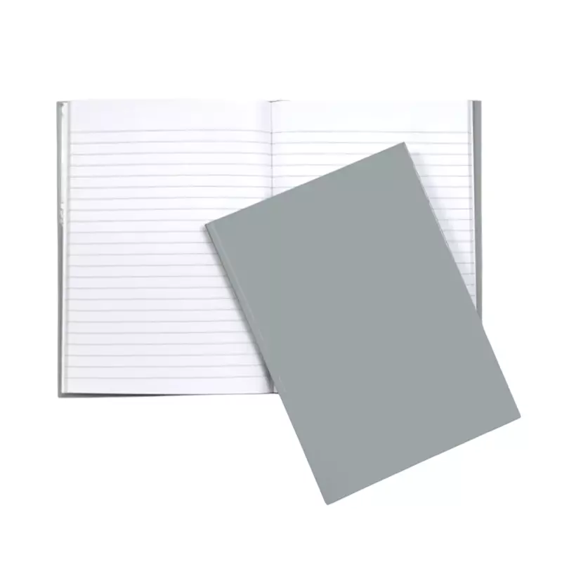 A5 160 Pages 8mm Ruled Grey Casebound Notebook