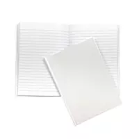 A5 160 Pages 8mm Ruled White Casebound Notebook
