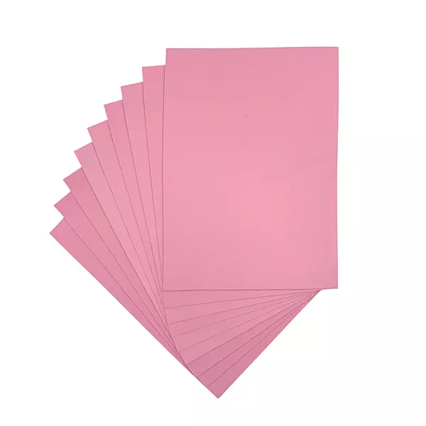 Pack of 10 A4 Pastel Pink Coloured EVA Foam Sheets