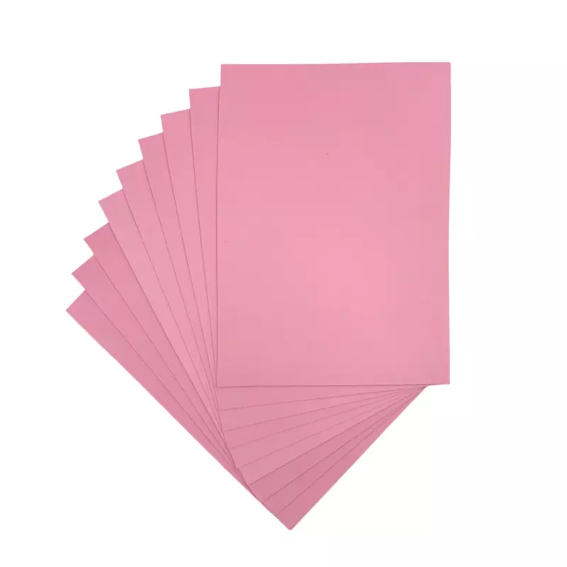 Pack of 10 A4 Pastel Pink Coloured EVA Foam Sheets