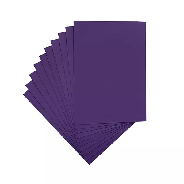 Pack of 10 A4 Purple Coloured EVA Foam Sheets