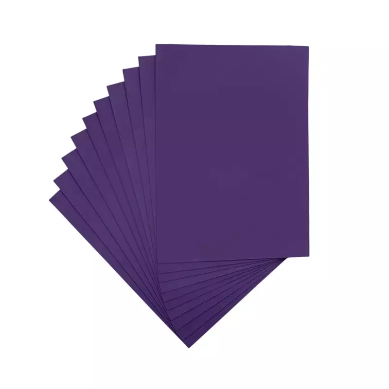 Pack of 10 A4 Purple Coloured EVA Foam Sheets