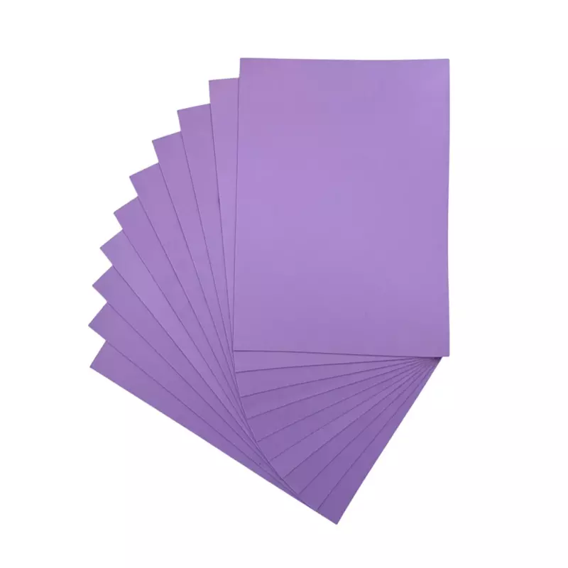 Pack of 10 A4 Lilac Coloured EVA Foam Sheets