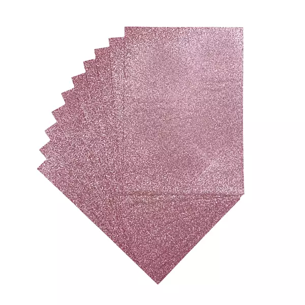 Pack of 10 A4 Pink Glitter EVA Foam Sheets
