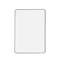 A4 Double Sided Magnetic Erasable MDF Plain Whiteboard With Grey Border