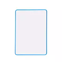 A4 Double Sided Magnetic Erasable MDF Plain Whiteboard With Dark Blue Border