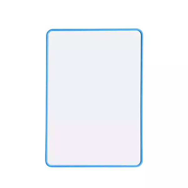 A4 Double Sided Magnetic Erasable MDF Plain Whiteboard With Dark Blue Border