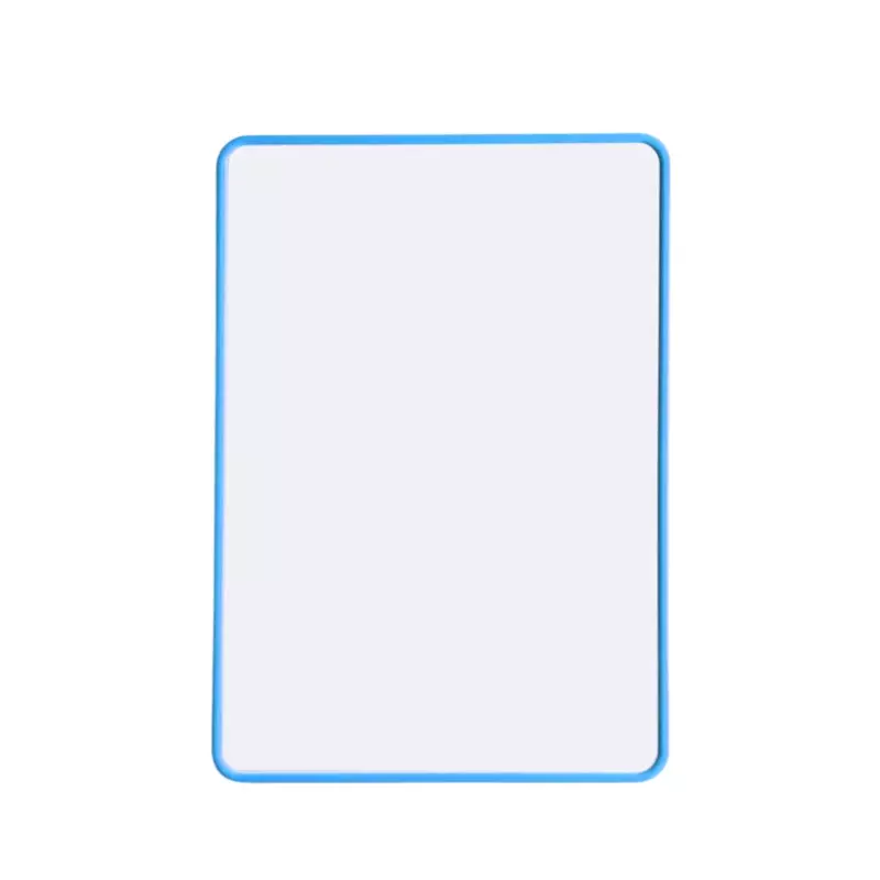 A4 Double Sided Magnetic Erasable MDF Plain Whiteboard With Dark Blue Border