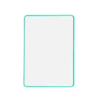 A4 Double Sided Magnetic Erasable MDF Plain Whiteboard With Cyan Border
