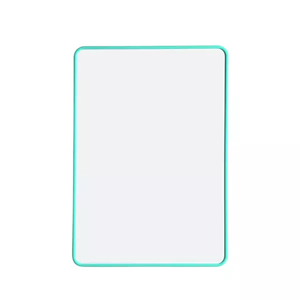 A4 Double Sided Magnetic Erasable MDF Plain Whiteboard With Cyan Border