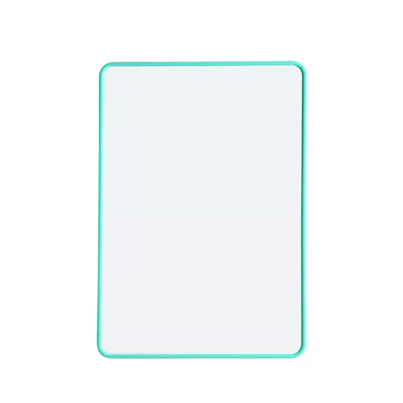 A4 Double Sided Magnetic Erasable MDF Plain Whiteboard With Cyan Border
