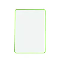 A4 Double Sided Magnetic Erasable MDF Plain Whiteboard With Green Border