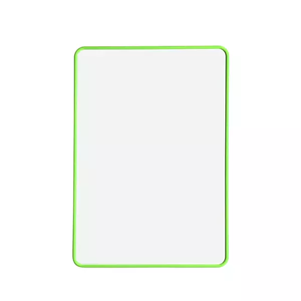 A4 Double Sided Magnetic Erasable MDF Plain Whiteboard With Green Border