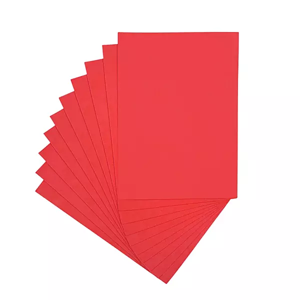 Pack of 10 A4 Red Coloured EVA Foam Sheets