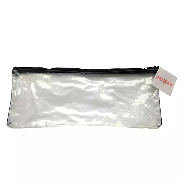 13x5"" Black Zip Clear Exam Pencil Case - Pen Bag Make Up