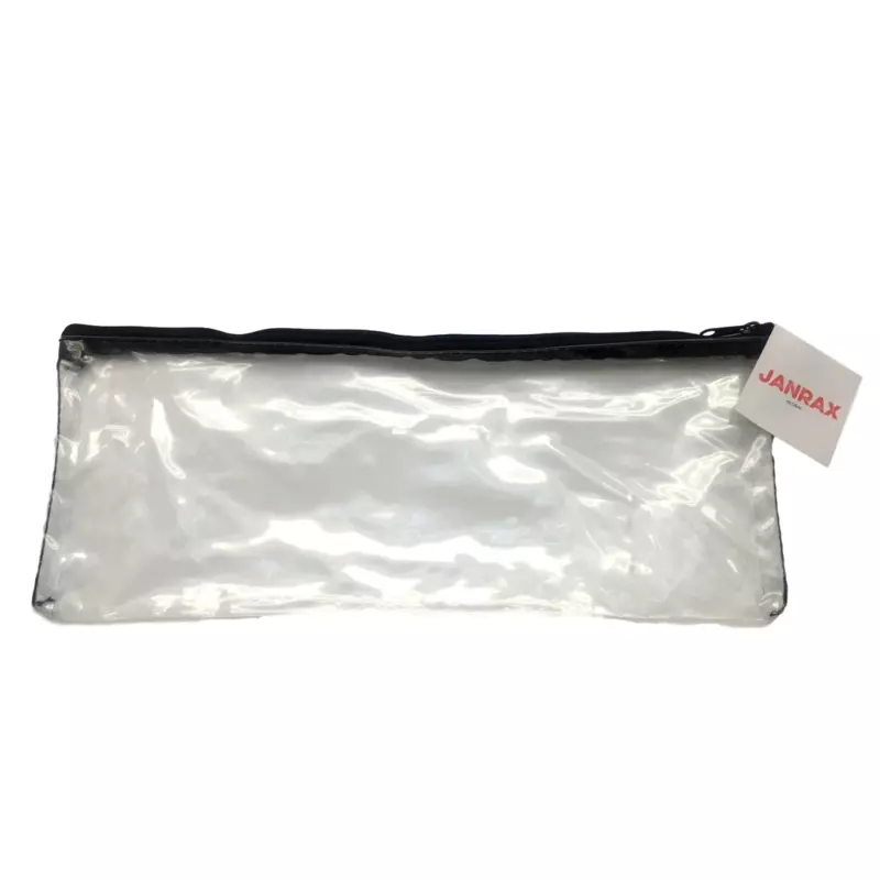 13x5"" Black Zip Clear Exam Pencil Case - Pen Bag Make Up