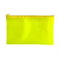 8x5"" Frosted Yellow Pencil Case - See Through Exam Clear Translucent