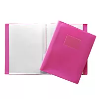 A4 Pink Flexible Cover 100 Pocket Display Book